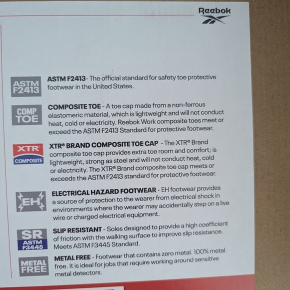 Reebok Work BB4500 Composite Toe Work Sneaker Women's 9 NEW IN BOX - Picture 7 of 14